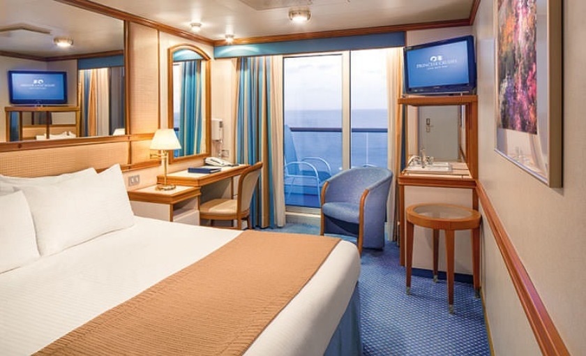 Een balkonhut op de Sapphire Princess van Princess Cruises