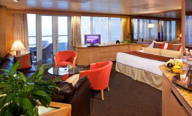 De deluxe veranda suite op de Westerdam van Holland America Line