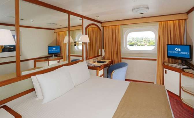 Een buitenhut op de Sea Princess van Princess Cruises