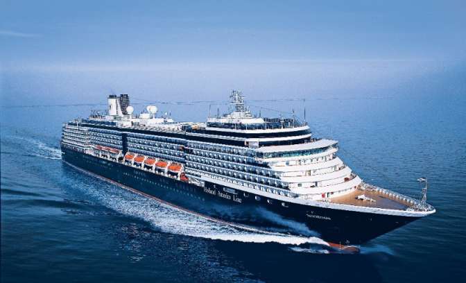 het volledige schip de MS Noordam van Holland America Line