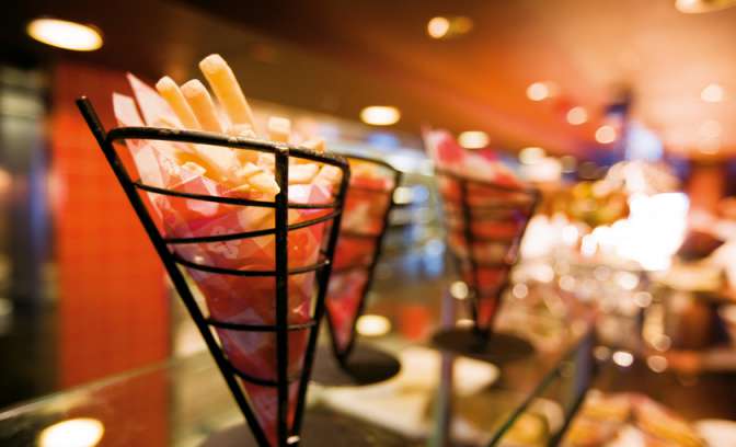 Friet van Cagney's steakhouse op de Norwegian Pearl van NCL