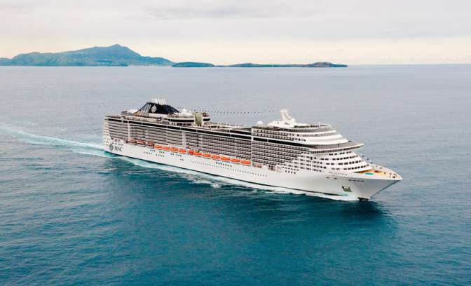 Foto van het schip de MSC Fantasia