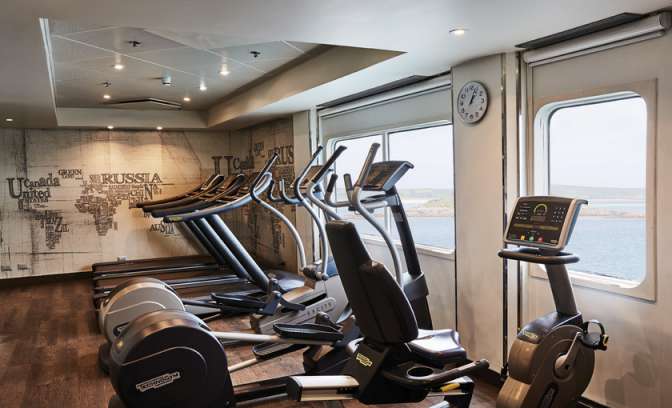 Fitnessruimte van schip Silversea Explorer