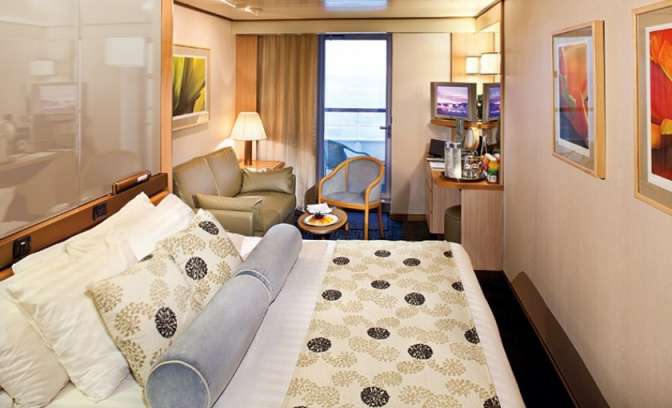 Een balkonhut op de Prinsendam van Holland America Line