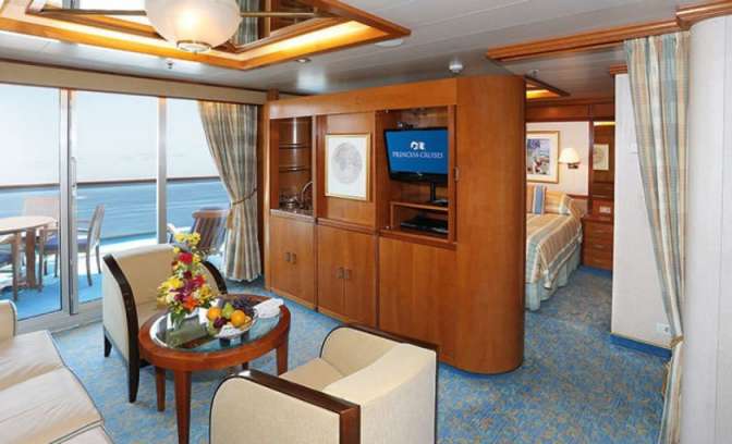 Een suite op de Sun Princess van Princess Cruises