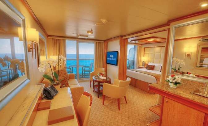 Een suite op de Royal Princess van Princess Cruises
