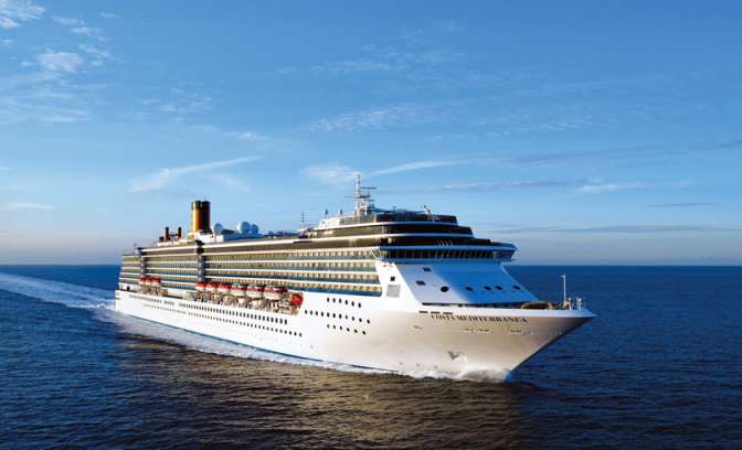 Het schip de Costa Mediterranea