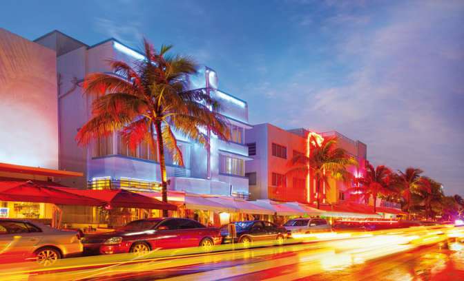 South beach strip in Miami